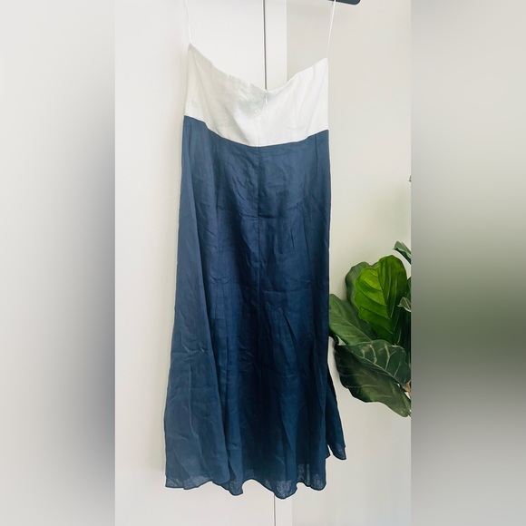 REISS
Sian Color Block Linen Midi Dress New with no tags - Picture 3 of 6